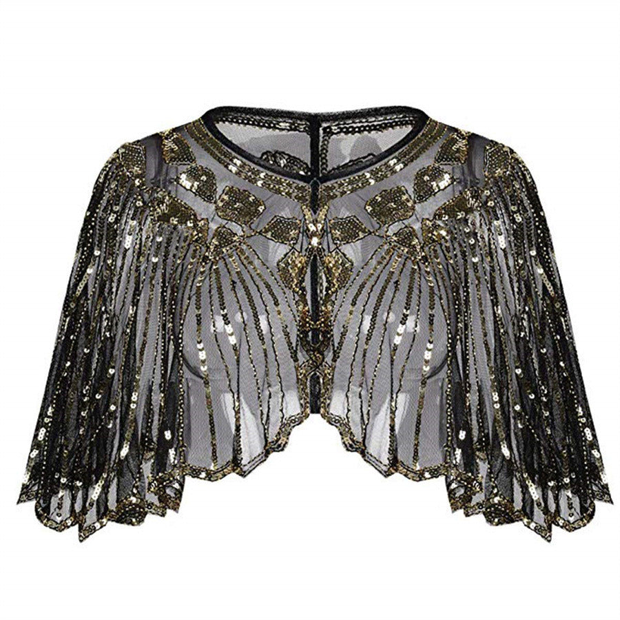 Great Gatsby Sequin Shawl Accessory Set