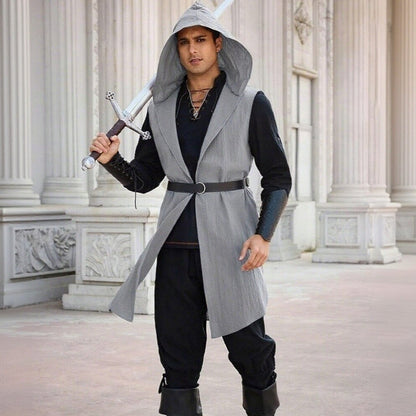 Medieval Hooded Tunic Vest