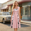 Floral Contrast Grace Midi Dress