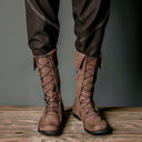 Botas altas medievales con cordones