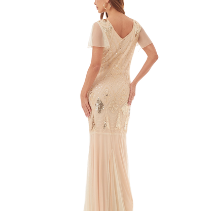 Champagne Maxi Mermaid Dress