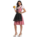 Oktoberfest Black & Red Dirndl with Apron - Retrorobe