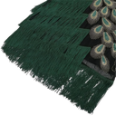 Set Abito Flapper Verde con Nappine e Piume di Pavone con Accessori