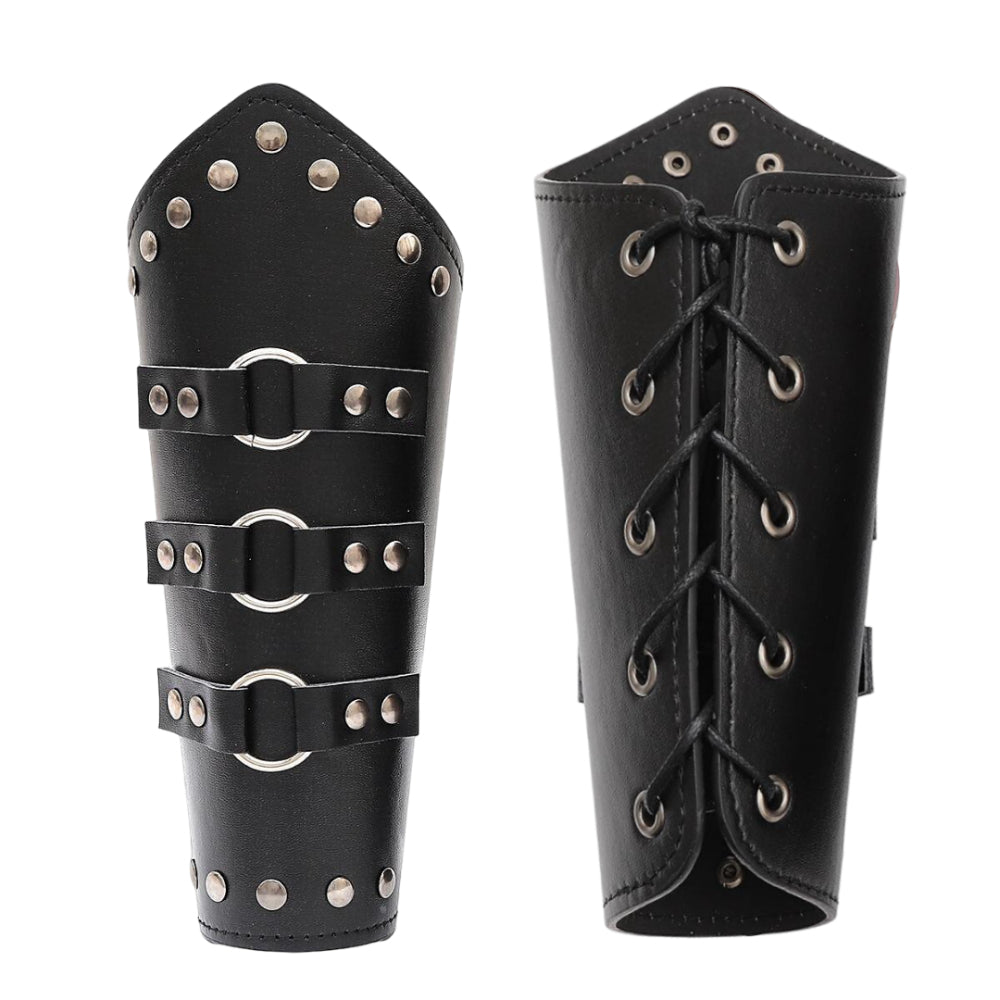 Punk &amp; Gothic Armschienen mit Kordelzug im Mittelalter-Stil