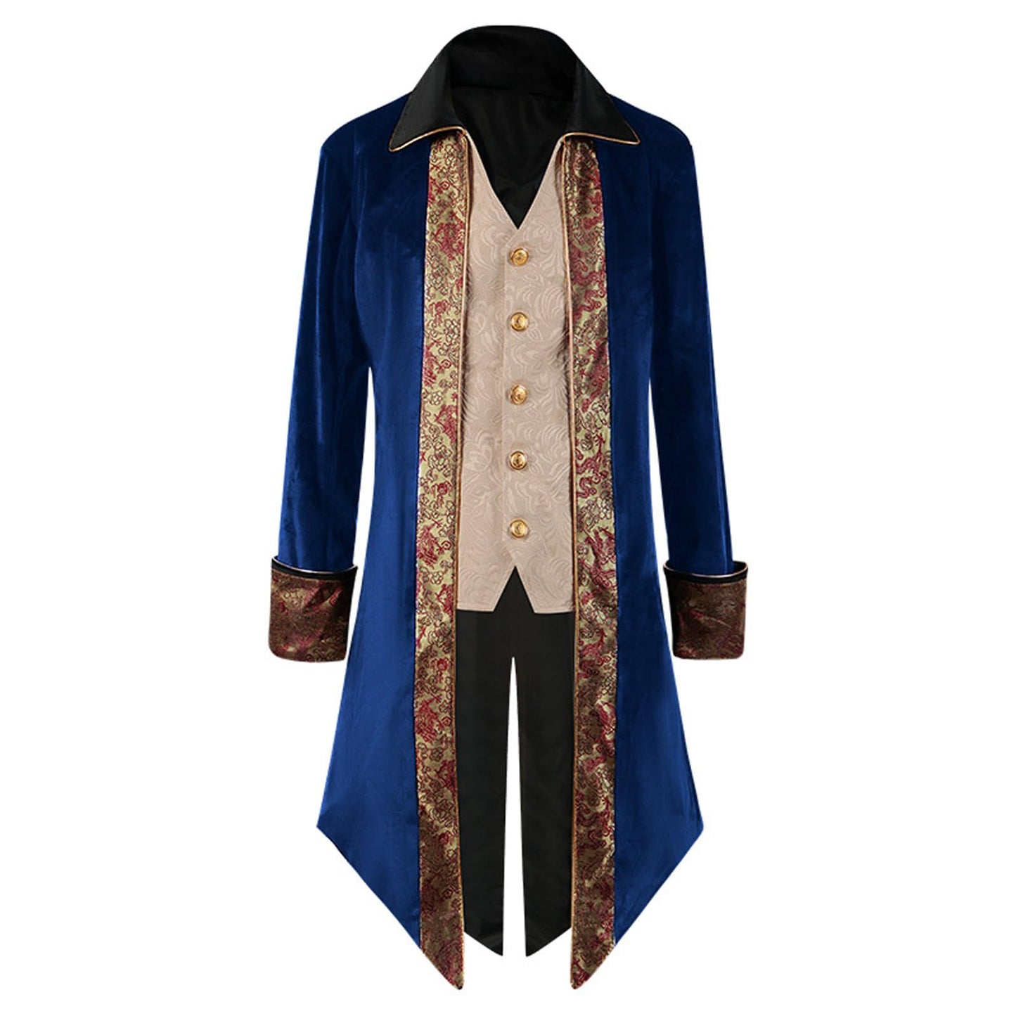 Men's Punk & Gothic Embroidered Tailcoat