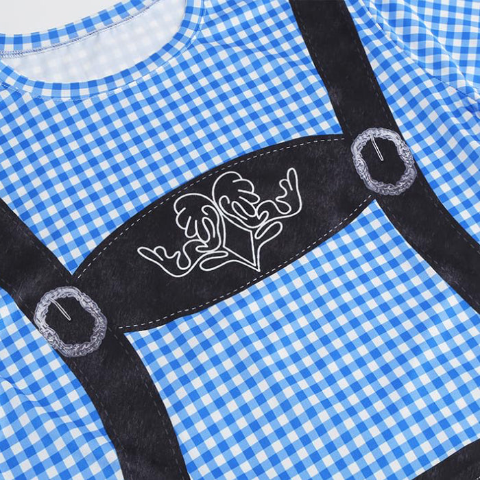 Lustiges Oktoberfest-T-Shirt mit Lederhosen-Print
