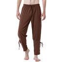 Pantalones medievales de algodón y lino
