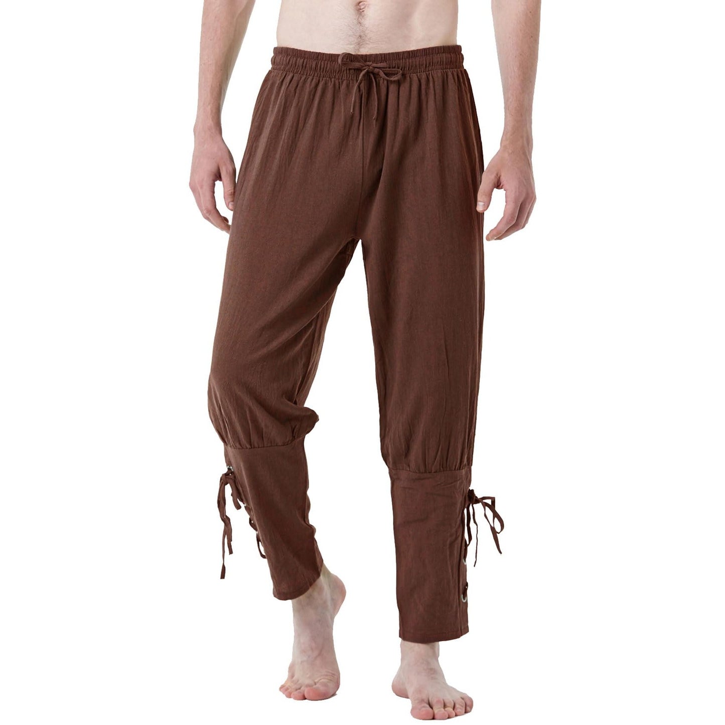 Baumwoll-Leinenhose im Retro-Piratenstil