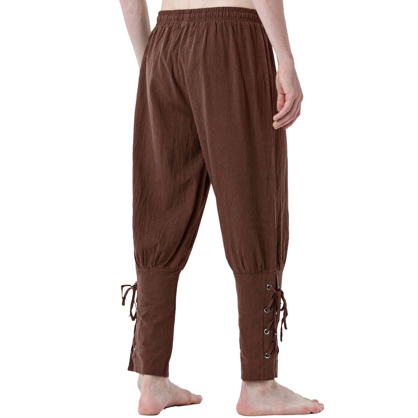 Baumwoll-Leinenhose im Retro-Piratenstil