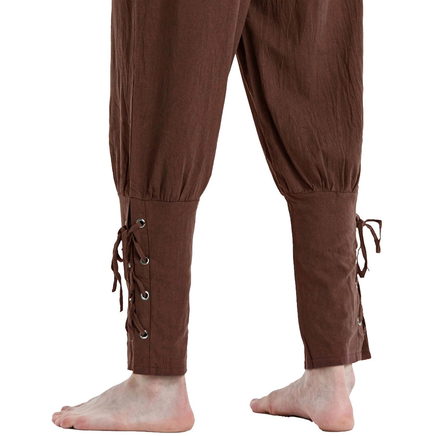 Baumwoll-Leinenhose im Retro-Piratenstil