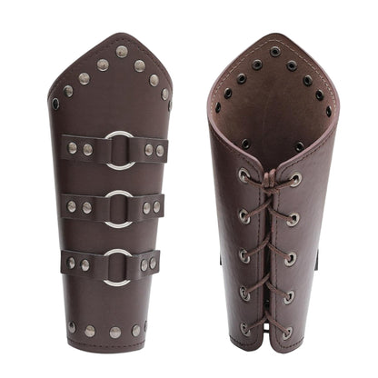 Punk &amp; Gothic Armschienen mit Kordelzug im Mittelalter-Stil