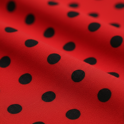 Women's 1950s Polka Dot Bow Tie Neck Short Sleeve A-Line Rockabilly Dress