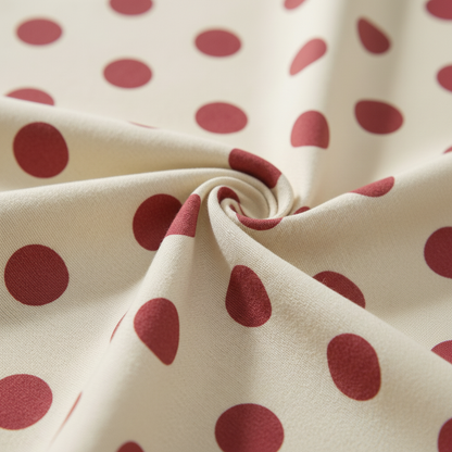 Women's 1950s Polka Dot Bow Tie Neck Long Sleeve Flare Dress