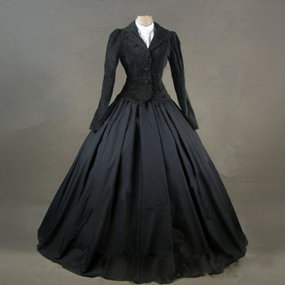 Dickensian Christmas Carol Governess Gown