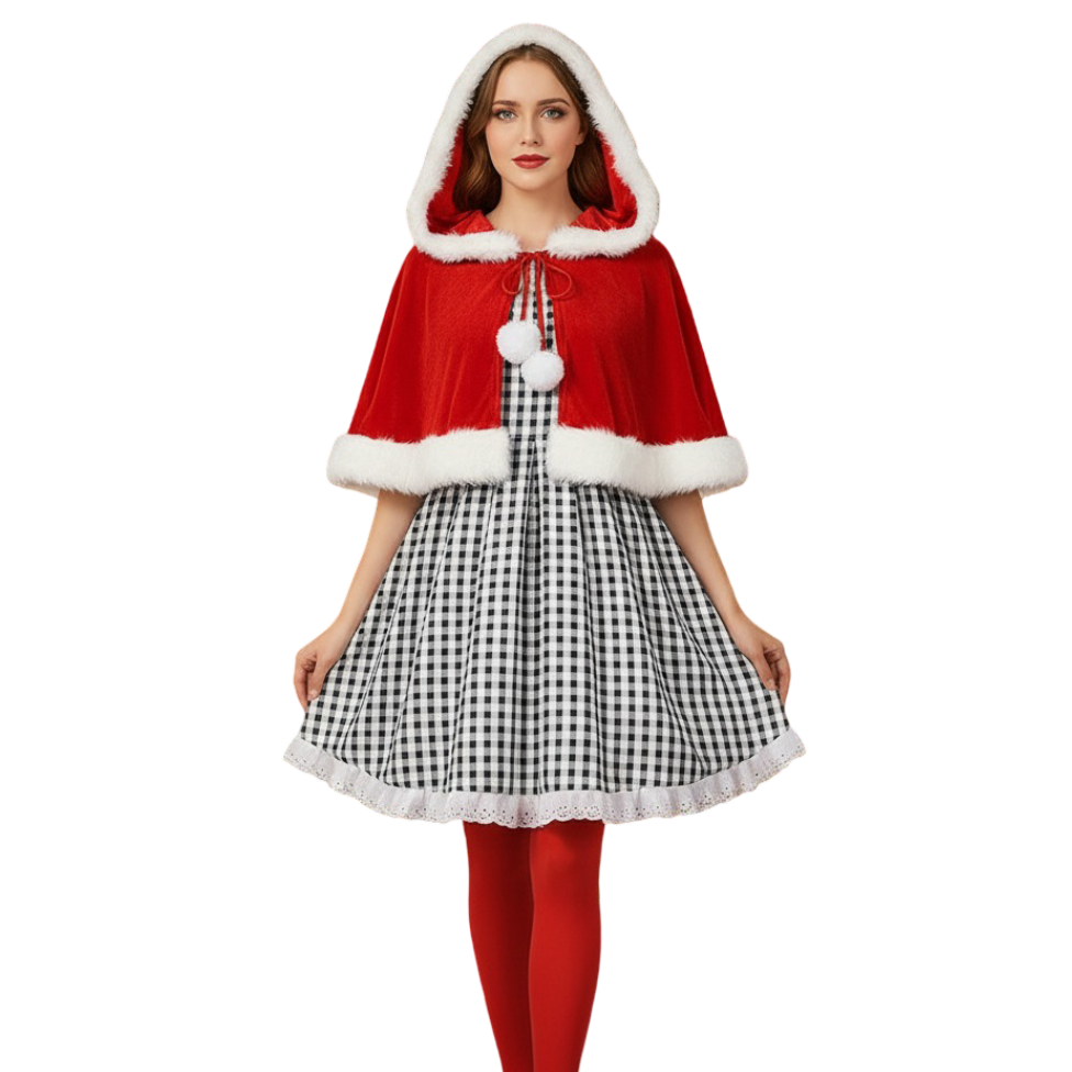 Cindy Lou Who Dress with Red Cape