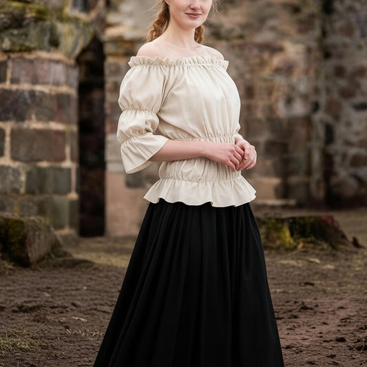 Renaissance Style Blouse Half Sleeve Top