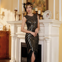 Art Deco Sequin Tassel Flapper Cocktail Dress
