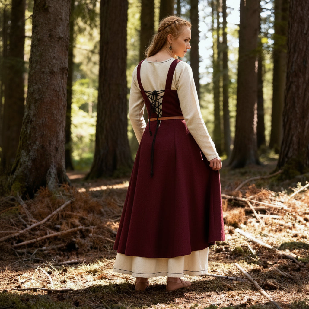 Ensemble robe tunique tablier viking 