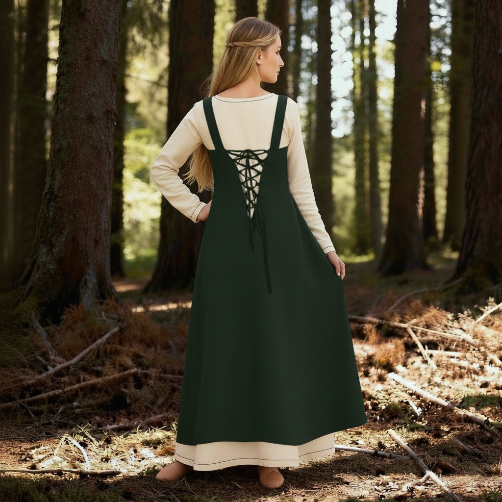 Ensemble robe tunique tablier viking 
