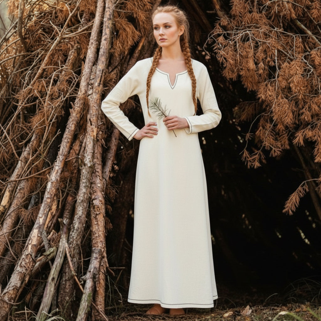 Wikinger Schürze Überkleid Tunika Set Kleid