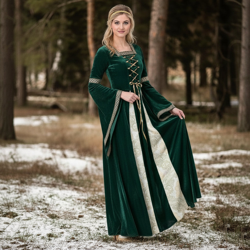 Celtic Lace-Up Medieval Gown
