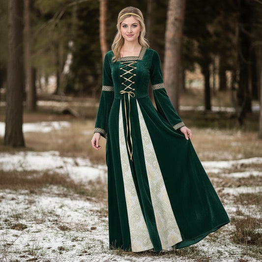 Celtic Lace-Up Medieval Gown