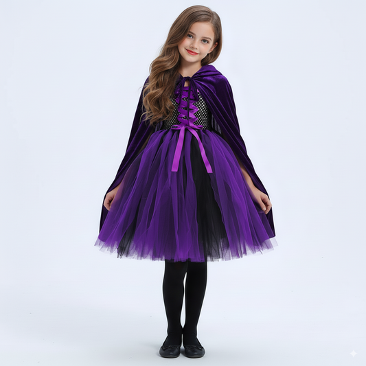 Witch Halloween Purple Dress Cosplay Costume