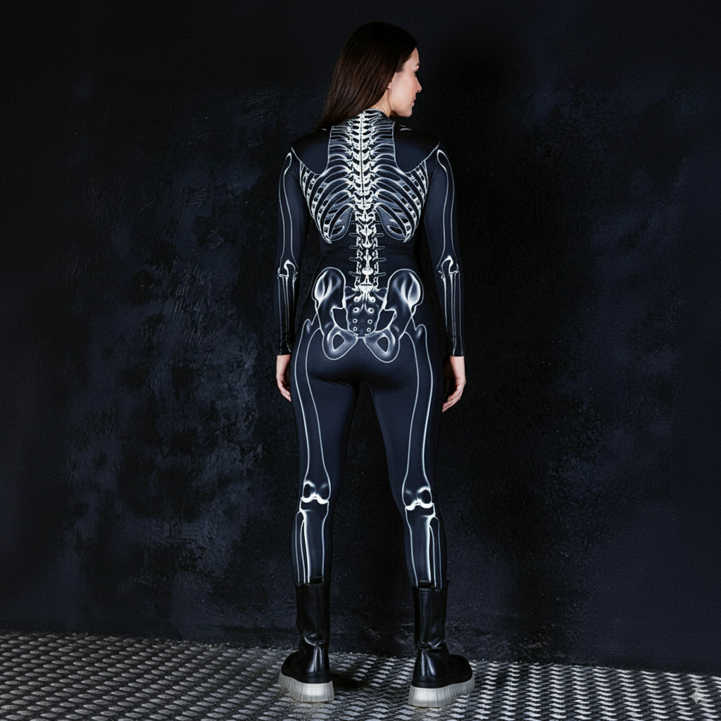 Women's Skull Skeleton Full Body Suit
