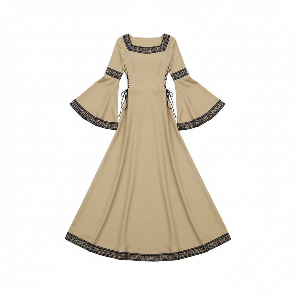 Celtic Long Bell Sleeve Dress