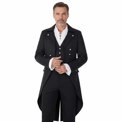 Men's Steampunk Solid Color Tailcoat