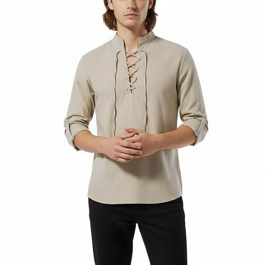 Renaissance Stand Collar Tops Pullover Shirt