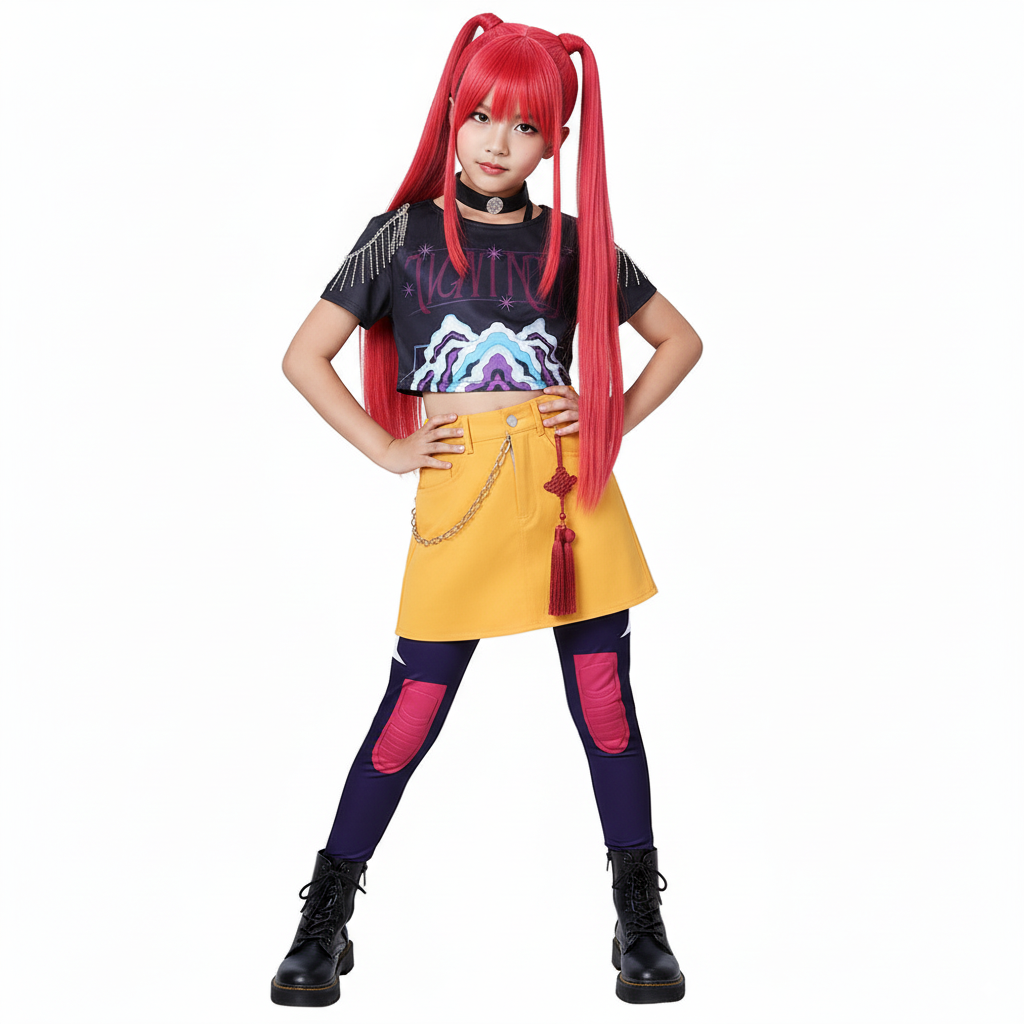 Korean Pop Idol Inspired Pop Star with Wigs for Girls
