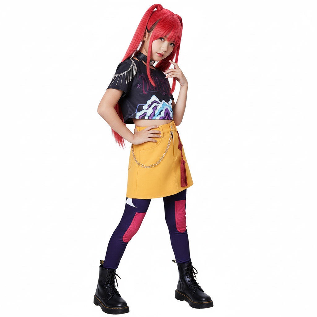 Korean Pop Idol Inspired Pop Star with Wigs for Girls