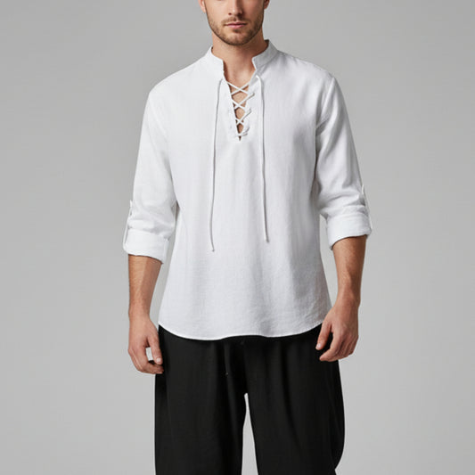 Renaissance Stehkragen Tops Pullover Shirt