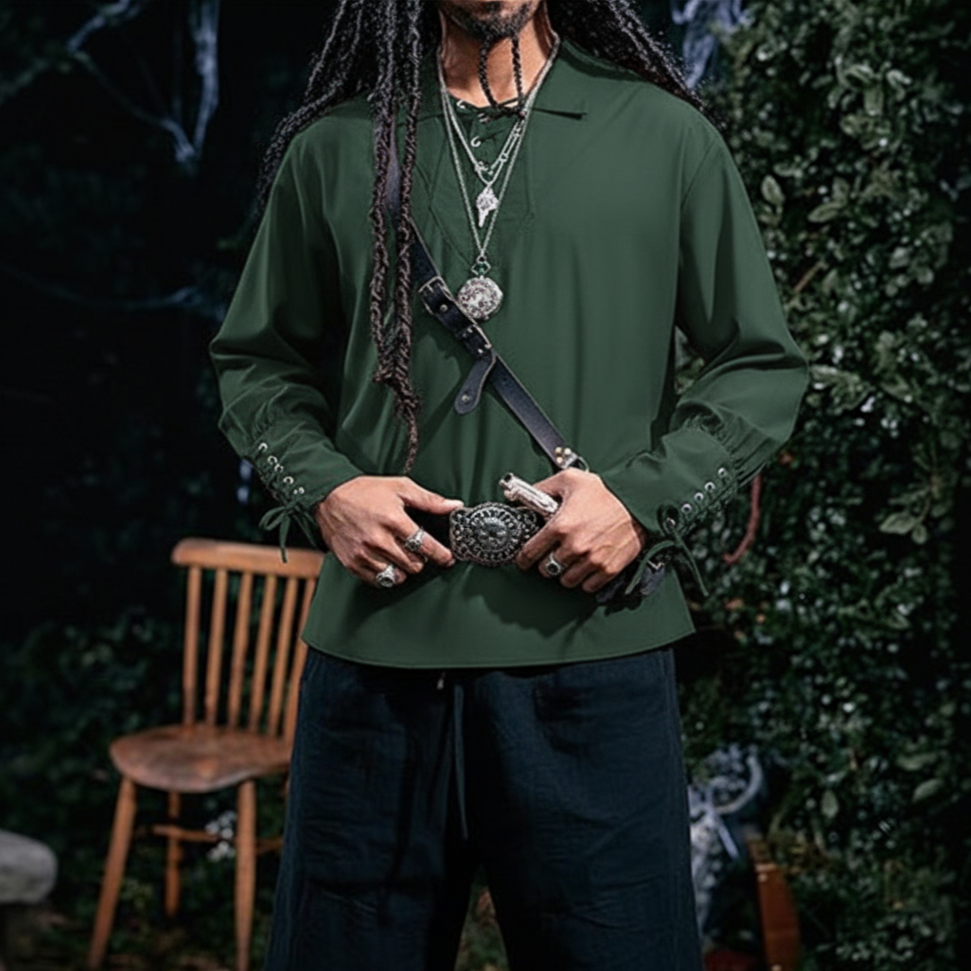 Tunika im Piratenstil mit Kordelzug 
