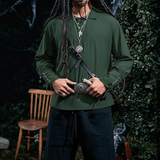 Tunique style pirate avec cordon de serrage 