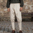 Pantalones medievales de algodón y lino