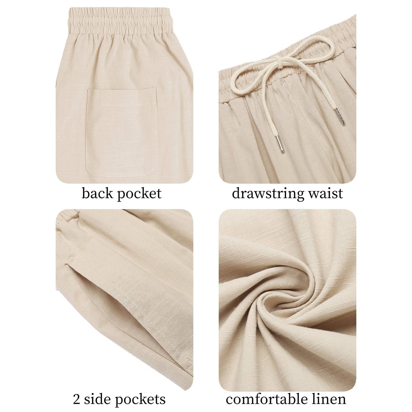 Sommerhose aus Baumwolle und Leinen im frühmittelalterlichen Stil