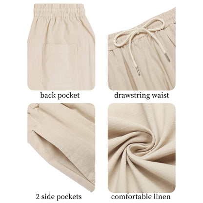 Sommerhose aus Baumwolle und Leinen im frühmittelalterlichen Stil