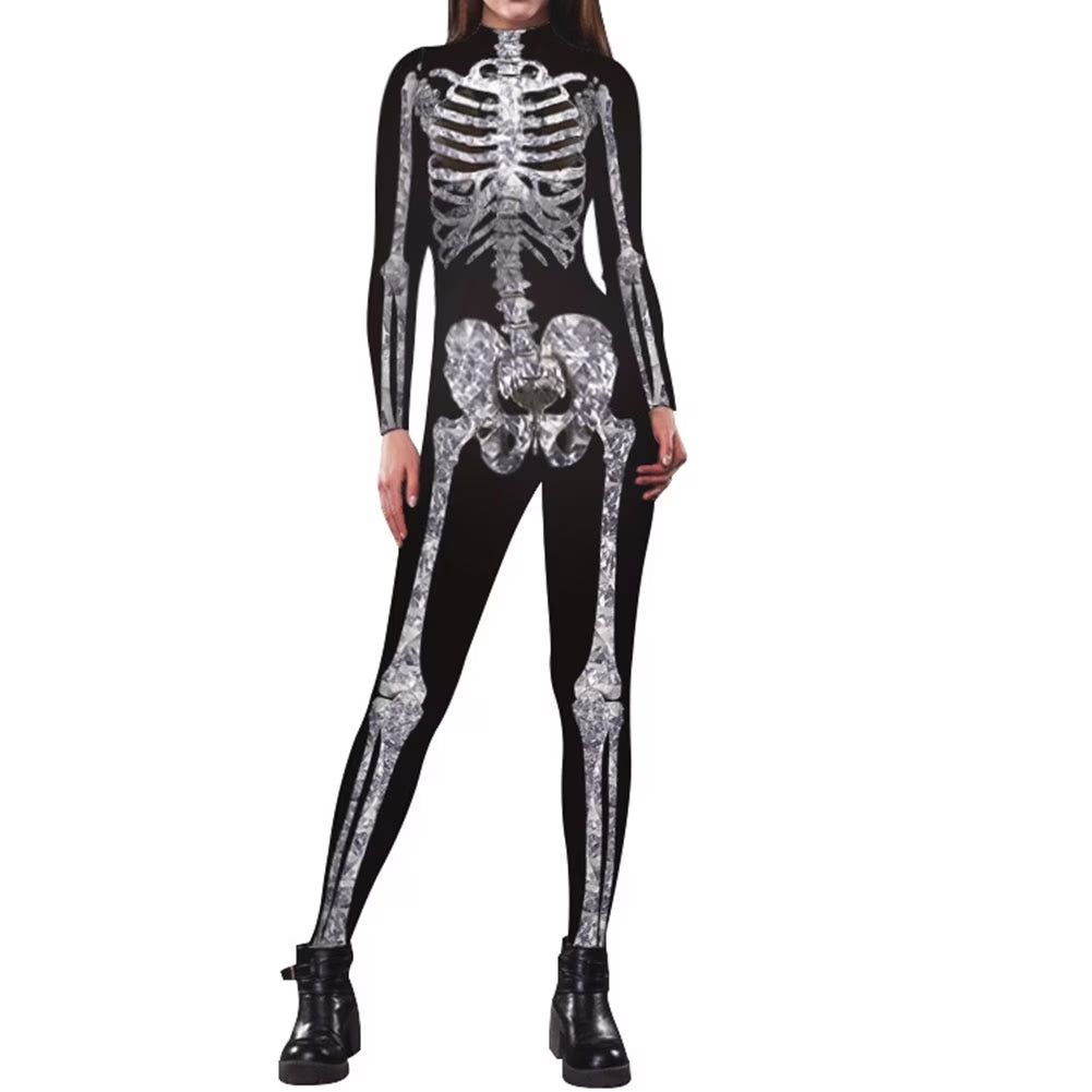 Skeleton Skull Full Body Catsuit