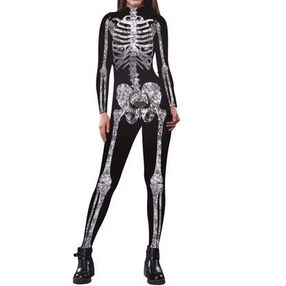 Skeleton Skull Full Body Catsuit