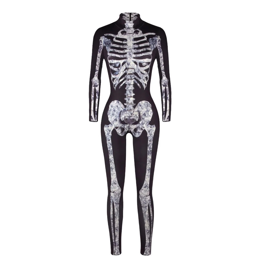 Skeleton Skull Full Body Catsuit