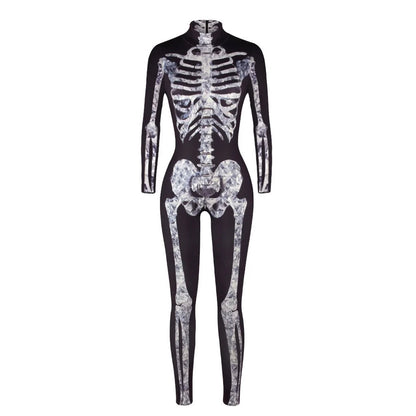 Skeleton Skull Full Body Catsuit