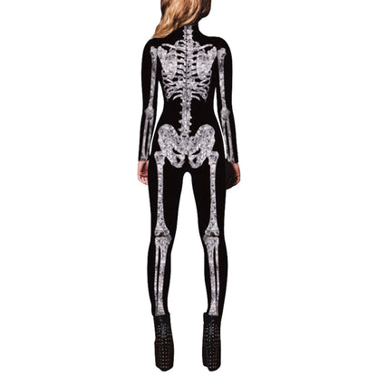 Skeleton Skull Full Body Catsuit