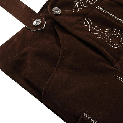 Men's Oktoberfest Embroidered Lederhosen Shorts