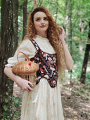 Renaissance Corsagenweste mit Schulterbändern