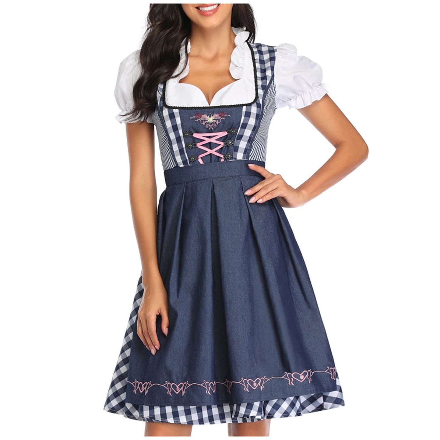 Oktoberfest Blue Maid Dirndl with Apron
