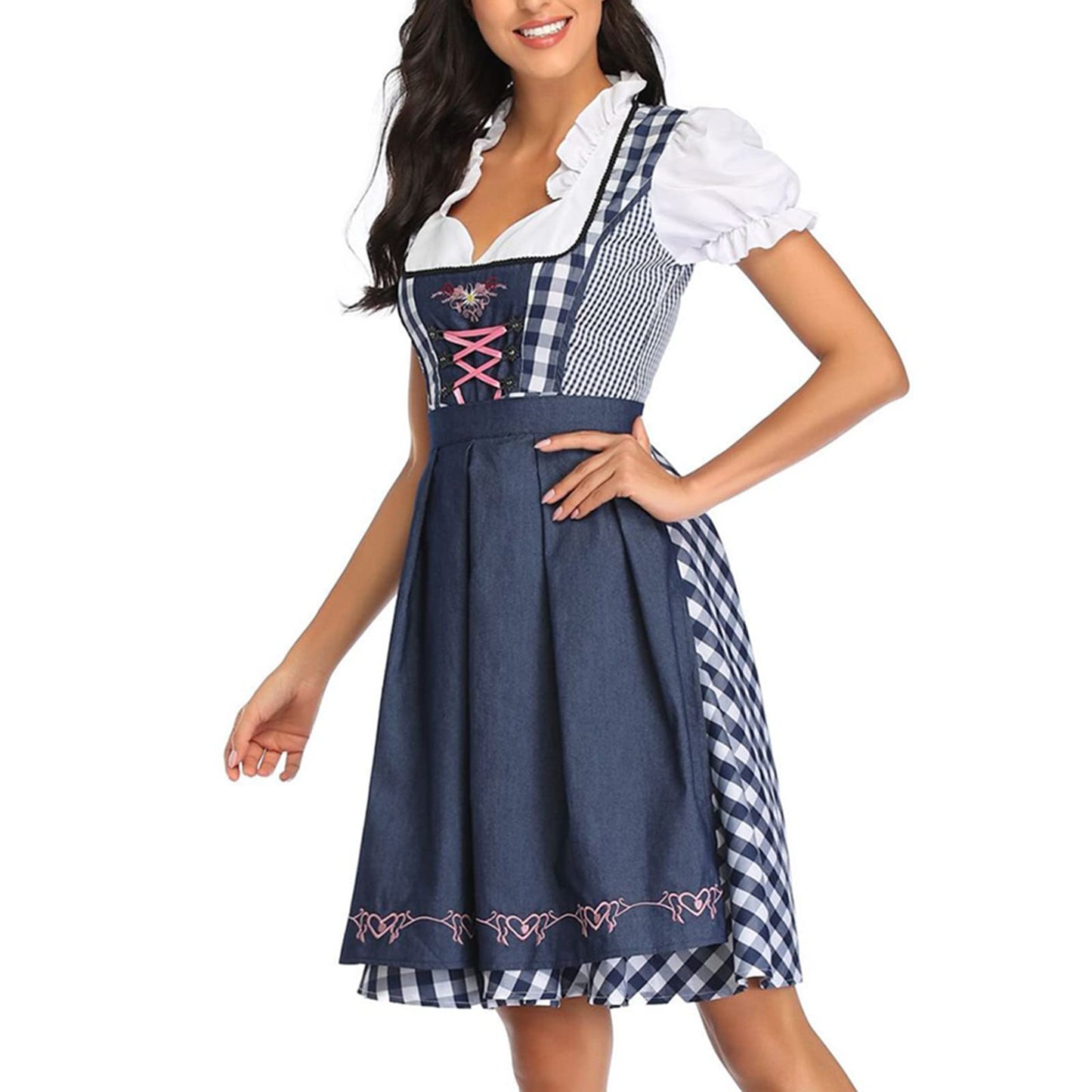 Oktoberfest Blue Maid Dirndl with Apron