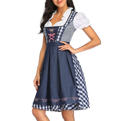 Oktoberfest Blue Maid Dirndl with Apron