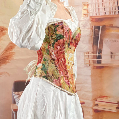 Renaissance Style Vintage Pattern Corset Vest Bustier